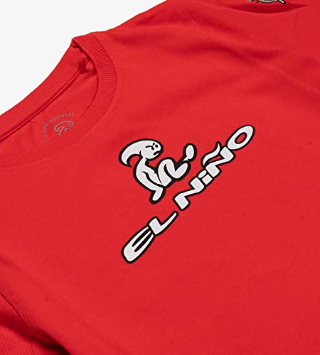 El Niño Tarifa Sweetwear. Camiseta de niños de Cuello Redondo en Color Rojo. Estampado con Logo El Niño en el Pecho (8)