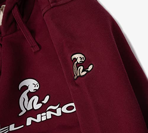 El Niño Tarifa Sweetwear. Sudadera con Capucha y bolsillor para niños en Color Rojo. con Logo El Niño Estampado Frontal (12)