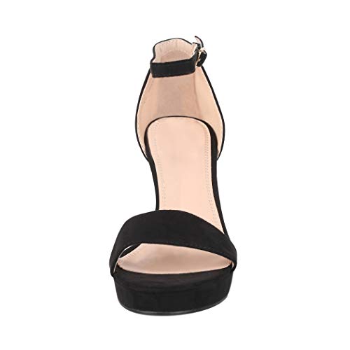 Elara Zapato de Tacón Alto para Mujer Chunkyrayan Negro WW100 Black-38