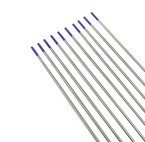 ELCAN Tungstenos soldadura TIG Lantano 2% Azul WL20 profesional, electrodos soldadura para torcha TIG de 1,0 1,6 2,0 2,4 3,2 mm, 10 unidades - Dimensiones: 2,0 x 175 mm