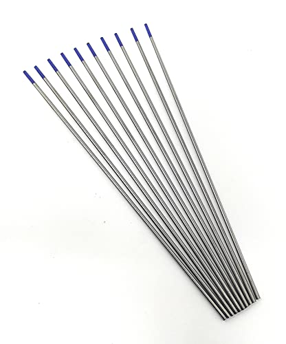 ELCAN Tungstenos soldadura TIG Lantano 2% Azul WL20 profesional, electrodos soldadura para torcha TIG de 1,0 1,6 2,0 2,4 3,2 mm, 10 unidades - Dimensiones: 2,0 x 175 mm