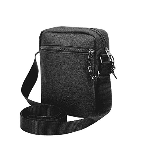 Eleccio Bella Bandolera Bolso Impermeable con Bolsillo Multiuso Hombre 2.5 Litros (Negro)