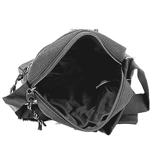 Eleccio Bella Bandolera Bolso Impermeable con Bolsillo Multiuso Hombre 2.5 Litros (Negro)