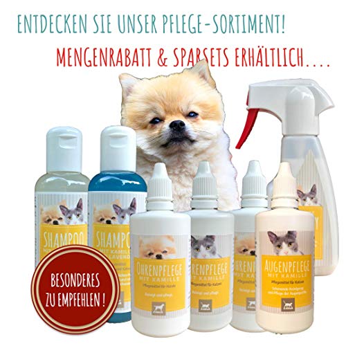 EMMA Champú para Perros y Gatos I Cuidado del Pelo con manzanilla I pH Neutro y Suave I para Pieles sensibles I Limpia Suavemente I 250ml