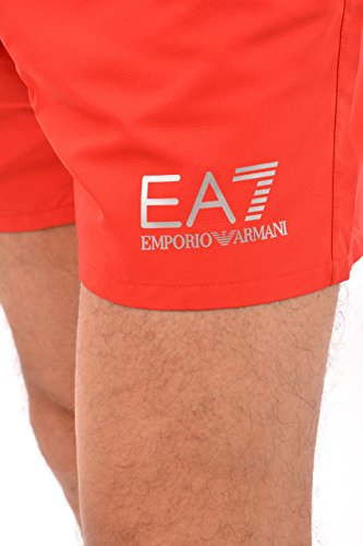 Emporio Armani Ea7 Natación Pantalones Cortos De Hombres, Rojo/plata XX-grande