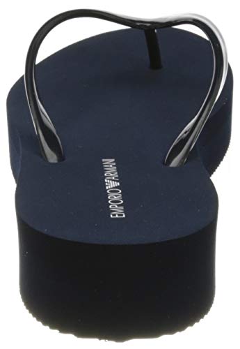 Emporio Armani Swimwear Flip Flop Essential, Chanclas Mujer, Azul Marino, 38 EU