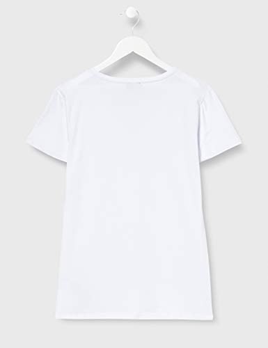 Emporio Armani T-Shirt Camiseta V-Neck Iconic, Mujer, Blanco, S