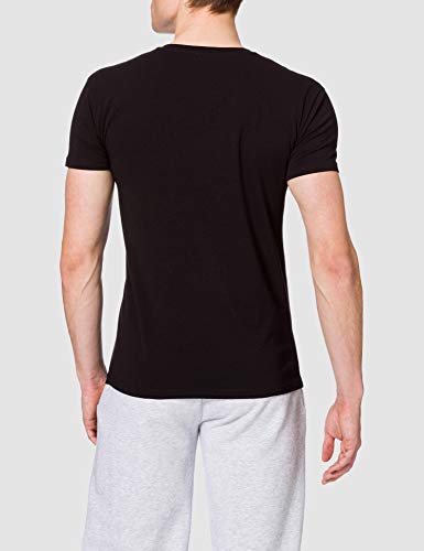 Emporio Armani Underwear Megalogo-Camiseta, Negro, L para Hombre