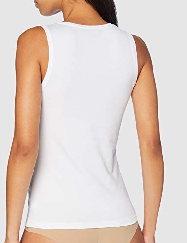 Emporio Armani Underwear Tank Iconic Cotton Camiseta, Blanco (White), XS para Mujer