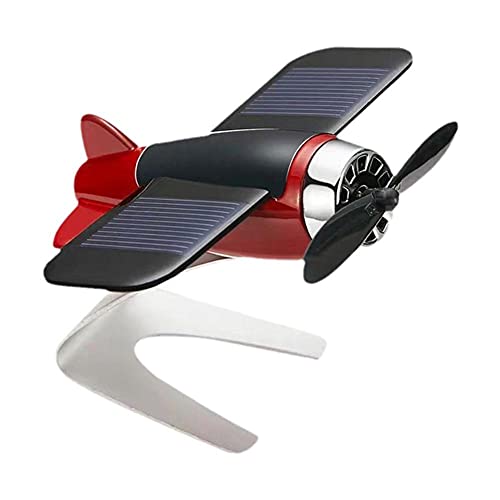 Energía solar Rotar Modelo de avión Adornos interiores de coche Accesorios Ambientador de aire Decoración de consola central Auto Aromaterapia Forma de avión Adorno de perfume para coche Oficina Hogar