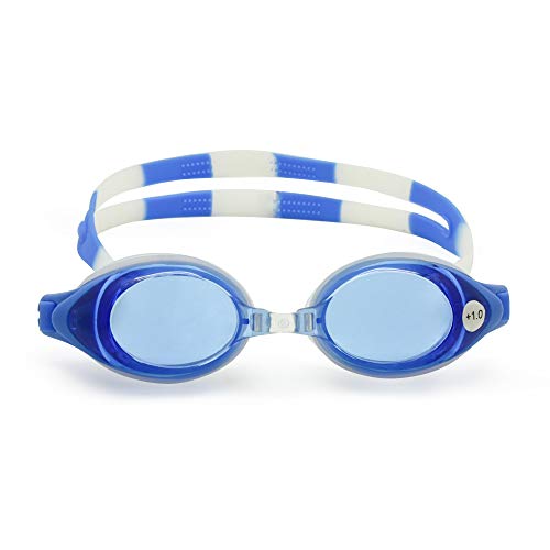 EnzoDate Gafas de natación ópticas para hipermetropía RX de + 1,0 a + 8,0, miopía de -1,0 a -8,0, para Adultos y niños, protección Frente a Rayos Ultravioleta