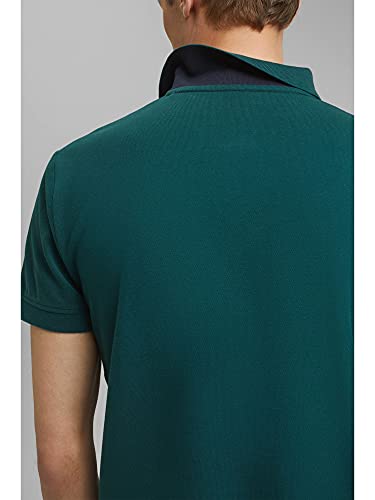 Esprit Classic Piqué Camiseta, Verde (Dark Green 300), XXL para Hombre