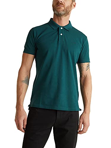 Esprit Classic Piqué Camiseta, Verde (Dark Green 300), XXL para Hombre