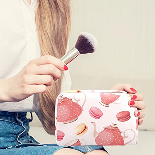 Estuche cosmético Estuches de Maquillaje para Mujer, Estuche pequeño para Maquillaje Estuches de Viaje para artículos de tocador - Macaron