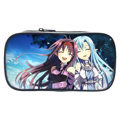 Estuche de anime Sword art Online Bolsa de Lápiz Lapicero Lapices Pencil Case Portalapices Neceser Maquillaje para Material de Papelería con para Estudiantes en Escuela