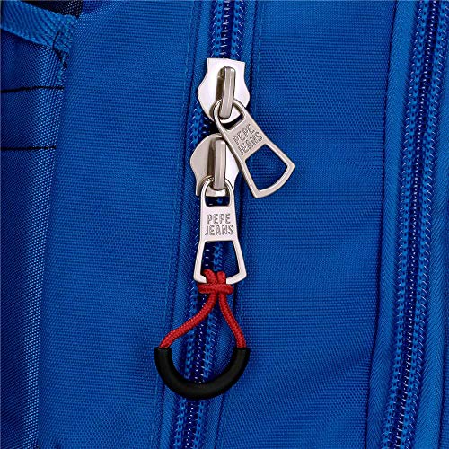 Estuche Pepe Jeans Overlap con Organizador, Azul, 22x5x9 cms