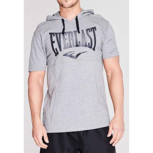 Everlast Hombre Hooded Camiseta Manga Corta Gris Marga L