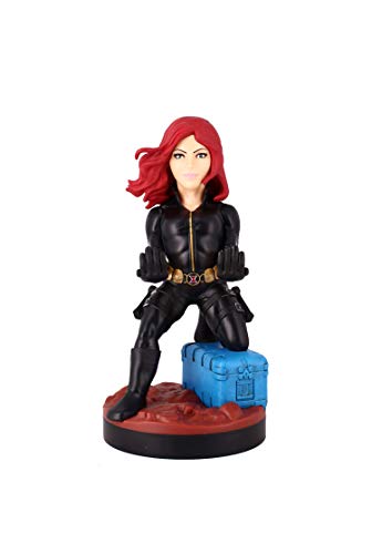 Exquisite Gaming - Exquisite Gaming - Cable guy Black Widow (Viuda negra), soporte de sujeción y carga para mando de consola y/o smartphone Licencia Oficial Marvel