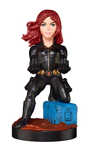 Exquisite Gaming - Exquisite Gaming - Cable guy Black Widow (Viuda negra), soporte de sujeción y carga para mando de consola y/o smartphone Licencia Oficial Marvel