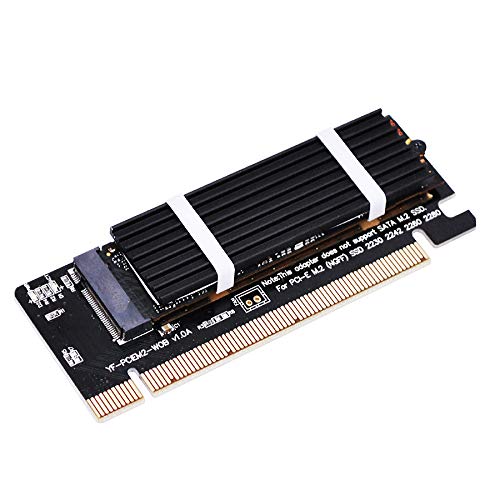 EZDIY-FAB Adaptador PCIe NVME,Adaptador M.2 NVME SSD a PCI Express con disipador de Calor,Solo admite Ranura PCIe x16,Soporte M.2 SSD 2230 2242 2260 2280