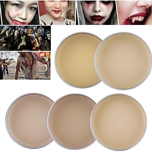 Fake Scar Wax, 5 tipos de Halloween Masquerade Profesional Efectos especiales de la cicatriz de la cicatriz de la herida, reparación cubierta Scar ceja Cream Wax Makeup Cosmetic(#2)