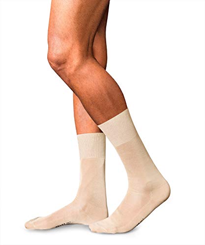 Falke No. 9 Pure Fil d´Écosse Algodón Puro de Escocia para Verano De Trabajo para Hombres con Resistencia En Los Pies 1 par Calcetines, Beis (Sand 4320), 45-46