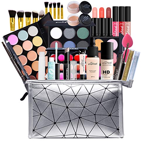 FantasyDay Juego de Maquillaje All in One Makeup Gift Set Incluye Corrector Camuflaje, Brillo de Labios, Brochas, Mascara, Sombra de Ojos, Delineador de Ojos, Lápiz de Cejas, Lápiz Labial #4