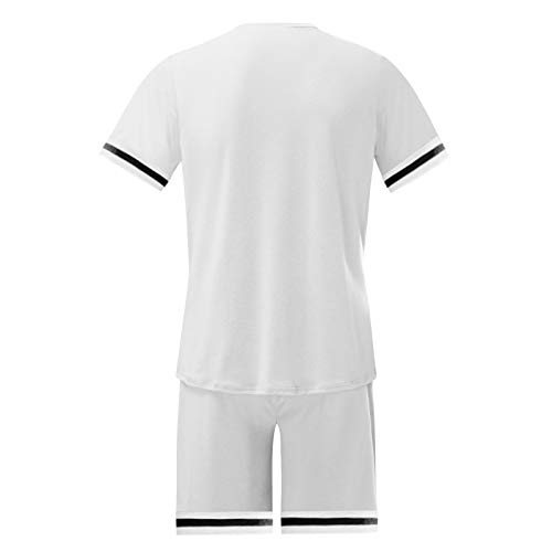 feftops Chándal para De Hombre Verano Ropa Casual Deportiva Camiseta+Shorts Chándales Color SóLido Traje Casual Cómodamente de Jogging Traje Deportivo