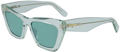 Ferragamo SF929S, Acetate - Gafas de sol verdes unisex para adulto, multicolor, estándar