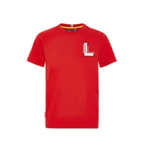 Ferrari Scuderia F1 - Camiseta para niño, diseño de Charles Leclerc, color rojo, 9-10 Años, Rojo