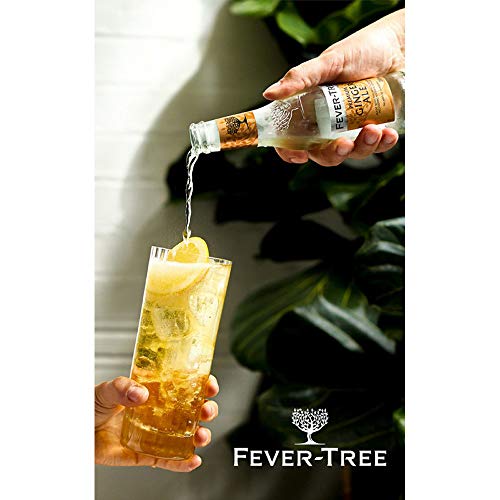 Fever-Tree - Premium Ginger Ale, Caja de 24 Botellas 20cl Refresco de Jengibre, Bebida Para Ron, Whisky O Bourbon, en Botellín, Original, Calidad, Muy Refrescante