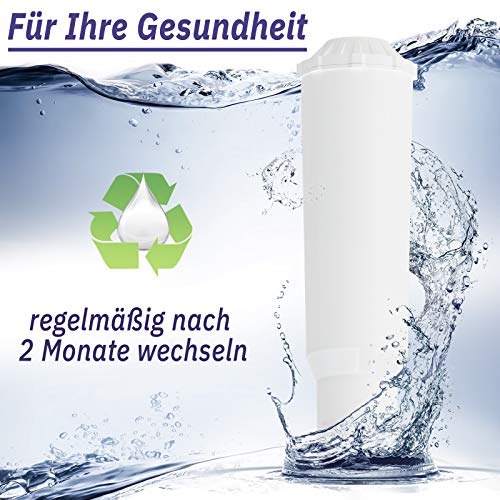 Fil-fresh Filtros de agua para cafeteras automáticas AEG, Krups, Bosch, Siemens, Melitta, Miele y otros modelos similares (6 unidades)