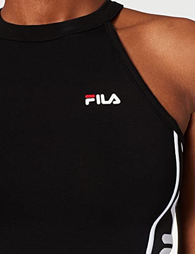 Fila Tama Cropped Camiseta sin Mangas, Negro, M para Mujer