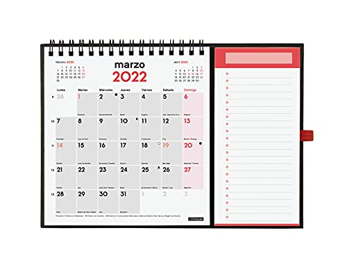 Finocam - Calendario 2022 para nevera Neutro con Imán para Escribir Español, 224x160 mm