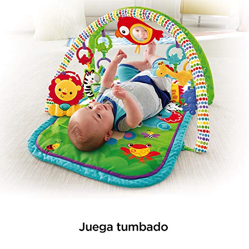 Fisher-Price - Gimnasio Musical Animalitos De La Selva, Manta De Juego Bebé (Mattel CHP85), Embalaje estándar