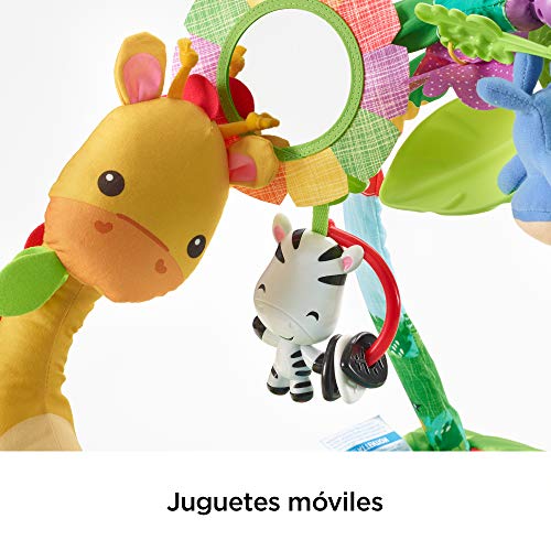 Fisher-Price Gimnasio Musical Infantil Animalitos de la Selva - Juguete - Con Música, Luces, Sonidos y Manta Lavable - Regalo para Bebés de 0+ Meses