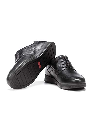 Fluchos | Zapato de Hombre | Orson F0911 Coral Negro Zapato Confort | Zapato de Piel de Vacuno Impermeable - Fluchos Tex | Cierre con Cordones | Piso PU