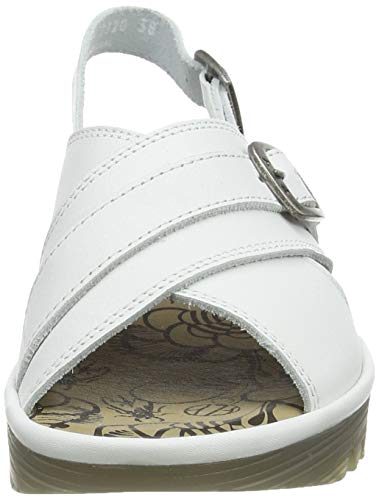 FLY London Ekon142fly, Sandalias de Talón Abierto Mujer, Marfil (White 001), 34 EU