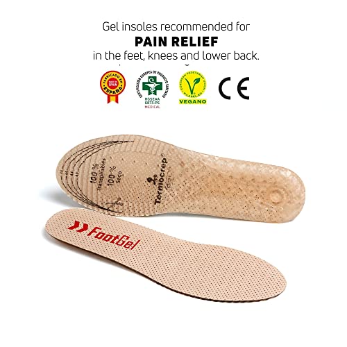 Foot Gel - Plantillas Profesional® especialmente recomendadas para profesionales que deban permanecer mucho tiempo de pie. (Eucalipto, 39-42)