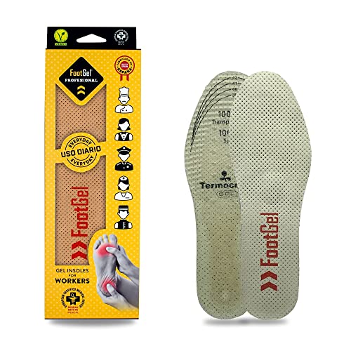 Foot Gel - Plantillas Profesional® especialmente recomendadas para profesionales que deban permanecer mucho tiempo de pie. (Eucalipto, 39-42)