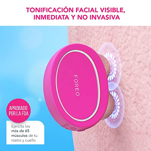 FOREO BEAR Fuchsia, dispositivo inteligente de tonificación facial con microcorrientes, 5 intensidades de microcorrientes, Anti-Shock System, 90 usos por carga, conexión por app, 2 años de garantía