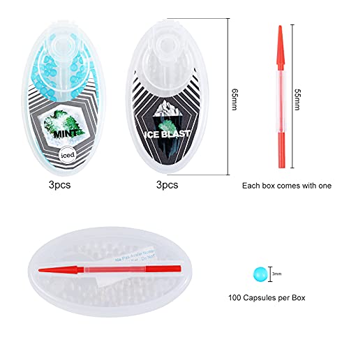 FORMIZON 600cápsulas Cápsula de Bola de Cuentas de Explosión, Filtro de Cigarrillo, Cápsulas Aromáticas de Mentol para Cigarrillos, Filtro de Clic, Incluye Caja para Guardar Bolas Aromáticas de Clic
