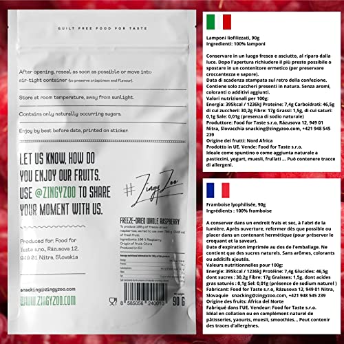 Frambuesas Liofilizadas | Crunch Frambuesa Deshidratada | Freeze Dried Fruit Raspberry | Liofilizado Frambuesas Frescas | Fruta Liofilizada Puedes Hacer un Bocadillo de Frutas con Fresa, Mango Fruta
