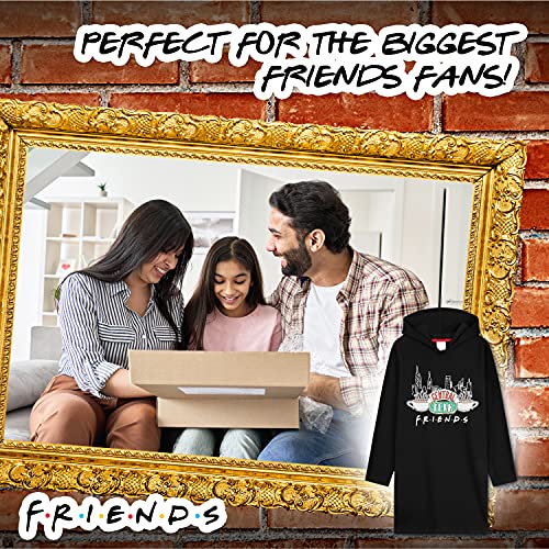 FRIENDS Vestido Niña, Sudadera Niña 100% Algodón, Ropa Niña y Adolescentes 7-15 Años, Regalos para Niñas (Negro, 13-14 años)