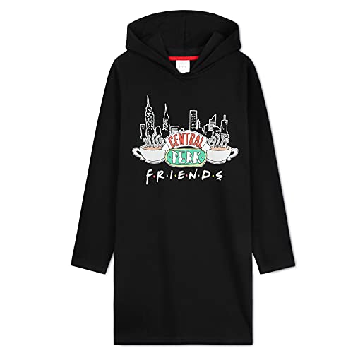 FRIENDS Vestido Niña, Sudadera Niña 100% Algodón, Ropa Niña y Adolescentes 7-15 Años, Regalos para Niñas (Negro, 13-14 años)