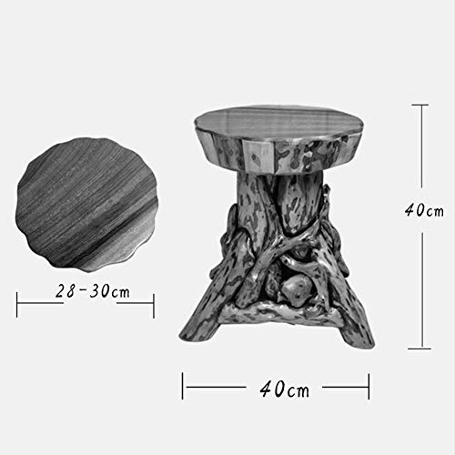 FSYGZJ Taburete de Trabajo Taburete de Belleza Taburete de Ducha Taburete de Madera Taburete Escalonado Raíz Antigua Talla Madera Soporte de Flores Cambiar Zapatos Multifunción Hogar Creativo (Colo