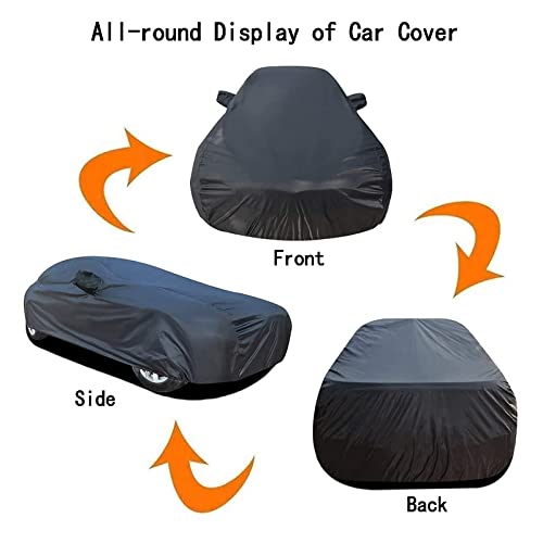 Funda para Coche Impermeable Compatible con Bugatti Chiron Cubierta Coche Engrosado Paño Oxford Resistente Polvo Anti-Viento Lona de Coche (Color : Black, Size : Chiron Pur Sport)