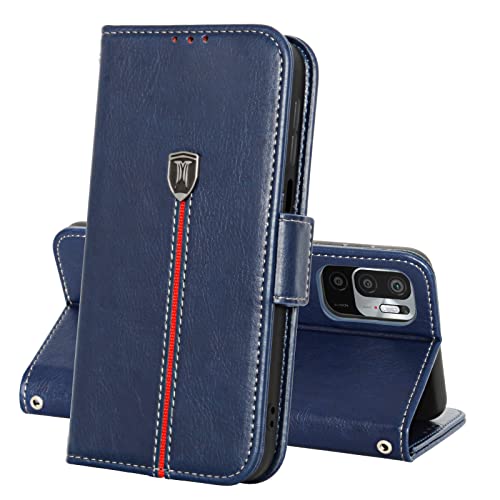 Funda para Xiaomi Redmi Note 10 5G/Poco M3 Pro 5G, Cuero Cartera Carcasa Protectora con Ranuras y Soporte Plegable, Cierre Magnético Caso de Piel PU para Xiaomi Redmi Note 10 5G/Poco M3 Pro 5G Azul