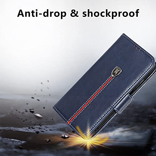 Funda para Xiaomi Redmi Note 10 5G/Poco M3 Pro 5G, Cuero Cartera Carcasa Protectora con Ranuras y Soporte Plegable, Cierre Magnético Caso de Piel PU para Xiaomi Redmi Note 10 5G/Poco M3 Pro 5G Azul