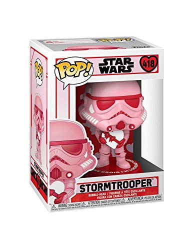 Funko- Pop Star Wars Valentines Stormtrooper con Heart Juguete coleccionable, Multicolor (52873)